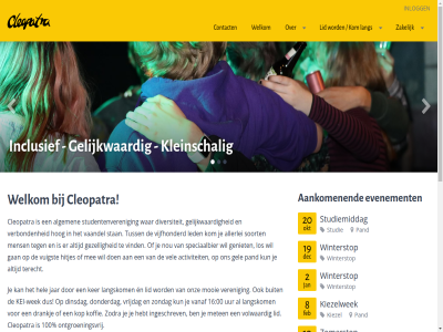 +31 00 07 08 10 100 15 16 19 2 20 25 5/5a 58 6 8 9 9711 98 a.s.g aankomen actie activiteit algemen allerlei alv avond beleidsplan bestur bestuur@cleopatra-groningen.nl blog btw buit cleo cleopatra contact cookieverklar dec dinsdag diversiteit donderdag drankj een en evenement feb gan gel geled gelijkwaard geniet gezell groning hebt hel hitjes hog inclusief ingeschrev inlogg jan jar jij jul kei kei-wek ker kiezel kiezelwek kijkj klein kleinschal kn koffie kom kop kun lang langskom led lid los maand media mee mens meten mooi nem next nieuwst nl009021322b01 nou okt ontgroeningsvrij onz pand pelsterstrat poliswijzer previous privacybeleid social solcie soort speciaalbier stan stap statut studentenveren studie studiemiddag terecht tuss uur vaandel vanaf vel verbond veren vijfhonderd vind volwaard vrijdag vuigst war wek welkom winterstop zakelijk zodra zomerstop zondag