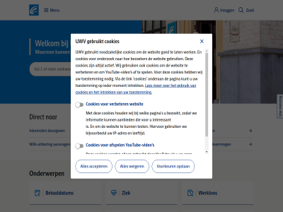 aanbied accepter actief adres af afspel allen arbeidsmarktinformatie bekijk bekijkt betaaldatum bezoeker bezoekt bijvoorbeeld cijfer cookies del direct doet gebruik gebruikt gegeven gegevensdienst goed hiermee hiervor hom houd ieder informatie inlogg interessant intrek invloed ip ip-adres iva kennis kunt lat leeftijd les link mening menu moment nodig noodzak onderan onderzoek onz opslan pagina portal s spel test toestemm uitker uwv verbeter via video voorkeur wajong we websit weiger welk welkom werk werkgever werkgeversportal werklos werkmap wia wia-uitker wij youtub youtube-video ziek zodat zoek