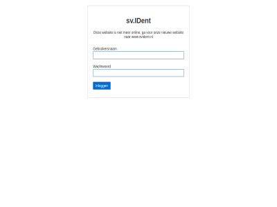 ga gebruikersnam hom nieuw onlin onz sv.ident wachtwoord websit www.svident.nl