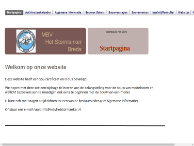 18 2026 algemen beginn belangstell bestuursled beveiligd bezoeker bijdrag bouw breda certificat e e-mail hop index info@mbvhetstormanker.nl informatie kunt lever maandag mail mbv mei model modelbot moedig onz richt sit ssl ssl-certificat startpagina stormanker stur vrag we websit welkom wellicht zie