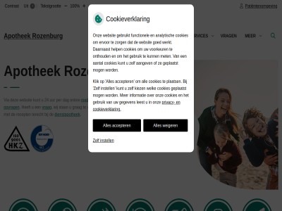 10 100 24 accepter apothek bestell buit contrast cookie cookieverklar dag dienstapothek en/of grag hom hoofdmenu informatie instell kunt medicatie menu onlin openingstijd opvrag patientenomgev per privacy recept rotterdam rozenburg services stan submenu tekst tekstgrot terecht uur vergrot verklar verklein via vrag websit weiger wij woord