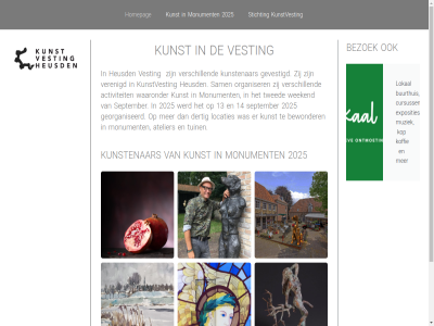 13 14 2025 activiteit atelier bewonder bezoek buurthuis cursuss dertig exposities georganiseerd gevestigd heusd homepag koffie kop kunst kunstenar kunstvest locaties lokal monument muziek organiser sam september stichting tuin twed verenigd verschill vesting waaronder weekend