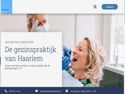 00 023 08 1 10 127 15 17 1933 1996 2 2023 2023ab 2025 2026 27 33 5 7 8 aantal adres all allen assistent augustus behandel behandelkamer bent beschikt brengt collega contact control december e e-mail enthousiast expertis fruzsina ga gan gedrev gehuisvest generatie gevestigd gezinspraktijk grag grootvader haarlem hart henriet hom info info@vanderwaltandartsen.nl ingericht inhoud jij johan jong juni kern kern-tamassy klar kleinzon kom langemeijer leeuw leonie les maandag mail mei mens modern mondhygien mondhygienist navigation nieuw nina onz openingstijd paro per praktijk preventie preventie-assistent preventieassistent recht schotersingel sind stan stat storm t/m tamassy tandart tandarts tandartsassistent tandartsen.nl tandartsenpraktijk tandsten team telefoonnummer toggl uijttewal v.a vacatur vader vakbekwam vanderwal versterk verwelkom verwijder vierd voorbehoud vrijdag vulling waargenom wal warm welkom werkt werkzam wet wij zoek zwangerschapsverlof