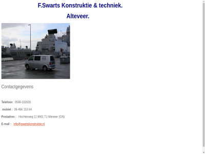-332635 0 0599 altever contactgegeven e e-mail f.swarts info@swartskonstruktie.nl konstruktie mail mobiel postadres swart techniek telefon