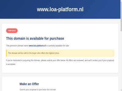 100 2 2026 3 accepted addres all an and are availabl be below benefit branding busines buyer chos comment currently customer domain easy email engin eur excellent family first for high high-quality highest instant launch mak memorabl nam not offer optimization or perfect potential premium pric project proposal purchas quality question ready recall recognition reserved right sal search security seo sold strong submit the this to who why will with www.loa-platform.nl your