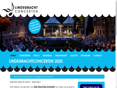 2003 2025 2026 21 4 7 abonner alef all alvast artiest augustus avond bedankt bezoeker concert contact copyright creation dank data dinsdag drie eds eerst erop foto gat genot gracht grafisch grag hoogt houd intro juli lindegracht lindegrachtconcert locatie music muziek nieuwsbrief noter ontwerp onz organisatie prachtig programma programmeur reserved right s seizoen soundhost sponsor starreveld strategy tdh terug terugblik updates vacatur vol vriend vrijwilliger we webdesign webhost websit word zien zit