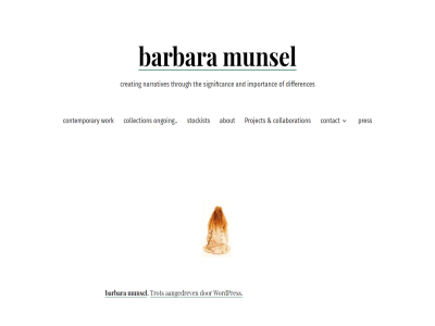 .. aangedrev about and barbara collaboration collection contact contemporary creating differences ga importanc inhoud munsel narratives ongoing pres project significanc stockist the through trot wordpres work