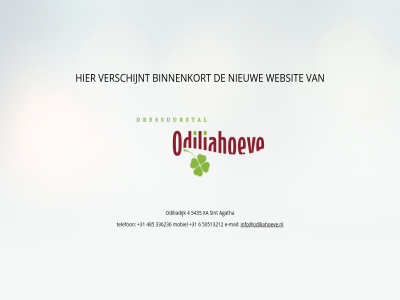 agatha binnenkort info@odiliahoeve.nl nieuw odiliahoev sint verschijnt websit