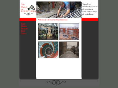contact historie hom metal project rout sier timmerman websit welkom
