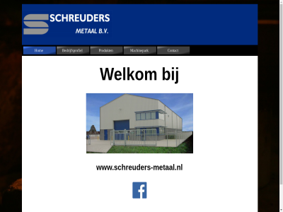 bedrijfsprofiel contact hom machinepark metal produkt schreuder welkom www.schreuders-metaal.nl
