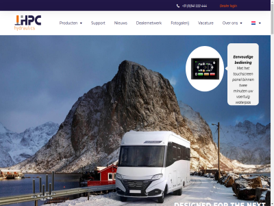 +31 0 222 444 541 afdicht algemen bedien bedrijfswagen binn camper caravan contact dealer dealernetwerk designed eenvoud for fotogalerij hpc hpc-hydraulic hydraulic hydraulisch level levelsystem lever login media mediawagen minut mobiel next nieuw o.a obvious onz over paardenwagen panel privacybeleid product realisatie seal stabilisatiesystem support the touchscren twee uitschuifsystem vacatur voertuig voorwaard waterpas websit werkplaats wij