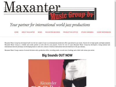 2023 25 3833 84a a about activ alexander@maxanter.nl an and artist auteursrecht beneficial big booking build bv consist contact coupl develop developed division event famethemes for group gt hamersveldseweg has high hom industry international its itself jazz kep known label last leusd maxanter mean music national network new now offic on onepres out partner production project quality record references reliabl sek several smederij sound specialised standard stor strong studio the thema to various with work worthy year your