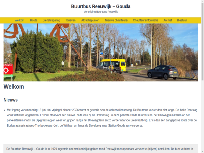 15 1979 2026 8 9 aangedan aangedrev aangepast aanleid achterwillen achterwillenseweg activiteit aldus allen ander archief arriva astra attractiepunt bediend bestur bestuurd blijv bloemendal bodegraafsestraatweg bodegraafsestraatweg-thorbeckelaan-joh bodegrav bodegraven-reeuwijk breevaartbrug brug bus buurtbus buurtbussystem buurtbusveren buurtschap ca chauffeur chauffeursinformatie connexxion copyright daarbij daarvor definitief den dienstregel dijkgraafslag doorslag dorp dreigd driewegplein dunbevolkt dur elkar evenen functioneert ga gebied gemaakt gemeent gered gewerkt ging goud gouda groen groeneharthopper halt hart holland houd informatie ingang ingesteld inhoud introducer joh juni ker kern klein kleinschal komt land landelijk lang lijndienst lijnennetwerk link maandag meij minder mogelijk naast nederland nieuw normal ns ns-station oktober ommeslag onderdel ontsluit ontwikkel open opgehev opgericht ov over overal overeind parkeerterrein period persoonsbusjes plassengebied provincie qbuzz rak reeuwijk reeuwijk-brug reeuwijk-dorp regelmat regie regional reisinformatie rendabel rond rout savelberg station sted steun strek t/m tariev tempel terugrijd than thema thorbeckelan vanaf verbindt verder veren vergelijk versa verstok vervoer vervoerbedrijf vervoerbedrijv vervoersdienst verzorg vic vice-versa vlak voorzien vrijdag vrijwilliger vvv waardor welkom wer werd wijk wijz winkelcentrum wittlan wordpres ziekenhuis zijdel zoal zorginstell zoud zuid zuid-holland