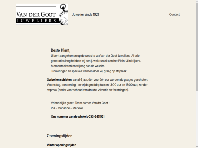 -17 -2451521 00 033 10 13 16 1921 2 23 24 30 6 aangekom afsprak bent best contact dames december dinsdag donderdag drie drukt een extra feestdag ga gaatjes generaties geschot geslot got grag groet inhoud januari jar juwelier juwelierszak kerst klant lang let maandag mariann mariek momentel nijkerk nummer oor oorbell openingstijd plein ria schiet sind special t/m team trouwring tuss uur vakantie vanaf voorbehoud vriendelijk vrijdagmiddag websit wens werk wij winkel winter woensdag zaterdag