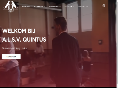 a.l.s.v algemen contact leid lid quintus studentenveren veren welkom word zakelijk