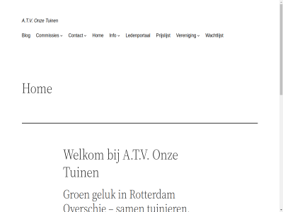a.t.v afsprak benieuwd besliss betekent bezig biodiver blijft blog buit commissies contact doe dor drag drukt duidelijk duurzam elkar fruit ga geluk gemaakt gemeent geniet gezell groei groen groent haast handhavingskader helder hom houd iederen info inhoud juist kwaliteit led ledenportal leefbar les lid mee missie mooi nem oas onderhoud ondersteunt onszelf ontspann onz overschie plek prettig prijslijst regel rotterdam rotterdammer ruimt rust sam samenkom stad toegank tuin tuinder tuinier veilig verbouw verder veren vind visie voelt volgen volkstuin volkstuinveren vor waarin wachtlijst war we welkom werkt wet zodat zorg