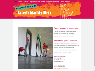 +31 -6041 137 277 317 475 549 59 6 67 a afsprak already an and appointment art at belt bezoek bijzonder building call ch committal dag day dezelfd dirkx email ervar eu exhibition experienc for galerie galerie.dirkx@gmail.com gallery has if jar lang locaties location many mariska mobil mogelijk mooi netherland nic nl non non-committal object on organis phon pieces possibl roermond sam samenstell special tentoonstell the unic uniek very visit vrijblijv wilhelminasingel with year you