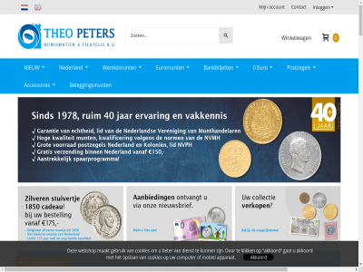 Informatie over Theo Peters Numismatiek & B.V. in Amsterdam -