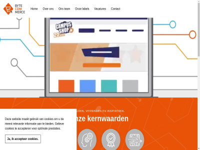 accepter bied bytecommerc contact cookies daadkracht flexibiliteit gebruik geliev hom informatie inspirer kennis kernwaard kwaliteit label maakt meest onz optimal prestaties relevant stur team vacatures verbind websit