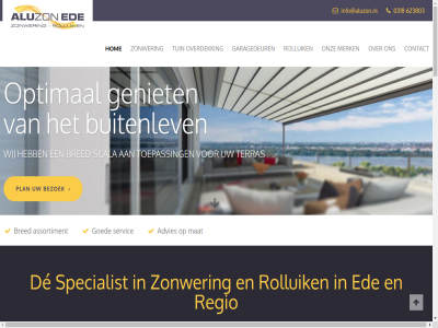 0318 1 10 2 2026 30 623803 6717 80 9 aanbod aangevuld aantrek aanvull adres advies afbeeld all allemal allen aluzon as assortiment basis bedien bekend beloft bennekom bent beoordel bezoek bied biedt bijna binnenshuis binnenzonwer bred breder brochur buitenjaloezieen buitenlev buitenzonwer contact daarbuit dakram dankzij de decoratief deskund diver download e e-mail ede efficient energie energie-efficient esthetisch garagedeur garantie geautomatiseerd geavanceerd gebied gehel geniet go go-to goed grag grot handelsmerk hecht hinder hom hoogopgeleid hout info@aluzon.nl informatie innovatie insectenhorr installatie interieur jar kantor keuz klant klanttevred klik knikarmscherm kom krijg kunt kwaliteit lameldak lang langdur leefcomfort les lever leverancier lez liefst lijn lin lunter luxaflex maakt maanderbuurtweg mail mak markiez markt mat meest merk naast natur nem nieuw nieuwst nodig omgev omligg omvat ondernem onlineoptimiz ontwerp ontwikkeld onz oosterbek oploss optimal overdek person plan prijsopgav product profit ram regio relaties reparatie reparaties rolgordijn rolluik rond ruim sam samenwerk scala schrijv scor scren servic shutter situaties somfy special specialist stan stat stell sterk stijl succesvoll system technologieen tel terras terrasoverkapp to toegang toepass trend tuin typ uitmunt uitvalscherm updates vakkund vakmens veenendal verano verbeter verlengstuk verschill voer vooraanstaand voorop vouw vrijblijv waarbij waard wagen warmt we weert weinor werk wij windowstyl woning zer zoal zodat zoek zonlicht zonnescherm zonwer