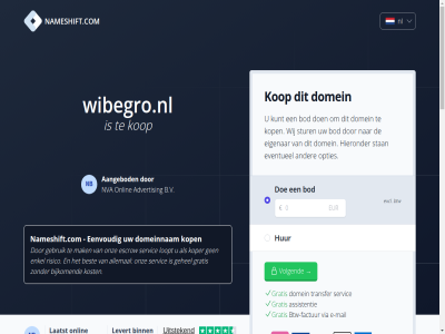 14 2004 2026 2288aa 24 6 88910652 aangebod aankoopprijs accepteert advertis allemal assistentie aud b.v bedraagt benodigd bent best betaalmethod betaalt bezit bijkom binn bod breng btw btw-factur cad chf commissie currency czk dienst direct direct-kop dkk doe domainexpert domein domeineigendom domeinnam doorlooptijd duurt e e-mail eenvoud eigenar enig enkel escrow eur eventueel excl extra factur gat gbp gebeurt gebruik gegeven gehel geinteresseerd geled gemiddeld gratis hieronder hkd hoelang huf hur jpy jullie kop koper kost kunt kvk laatst languag levert loopt mail mak menu minut mogelijk nameshift.com nauw nb nederland nl nl864820458b01 nok nva nzd onlin onz open opties overdracht overdrag overeengekom pln prijs reken rijswijk risico ron sam sek servic sgd sinc slecht snel stan steenplaetsstrat stur transfer uiteraard usd uur veelgesteld veilig verkoper verkrijg via volgend voordat vrag welk werk wibegro.nl wij wilt zar zodat zorg