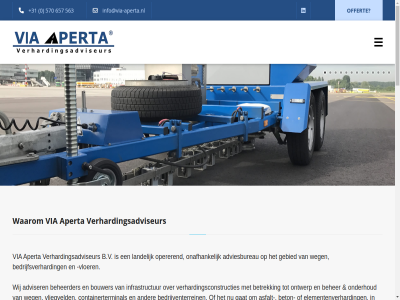 +31 0 193 2026 478 563 570 653 657 7421 90 adviesbureau adviseert adviser algemen aperta asfalt b.v bedrijfsverhard bedrijventerrein beheerder beher bepaald beton betrek bouwer busban by conditie contact containerterminal copyright dek deskund deventer dienst disclaimer doelgericht draagkracht e e-mail een-op-en elementenverhard fietspad functionel gat gebied grot gunstig hom info@via-aperta.nl infrastructur jar kennisoverdracht krusemanlan landelijk les ll lop mail material meest meting mina mobiel nl offered offert onafhank onderhoud onderzoek ontwerp onz operer opgebouwd oploss partner professional services sitemap structurel telefon verhard verhardingsadvies verhardingsadviez verhardingsadviseur verhardingsconstructies via vliegveld vloer voorwaard waarom weg wegbouwkund wegmet werkrelatie wij zogenaamd