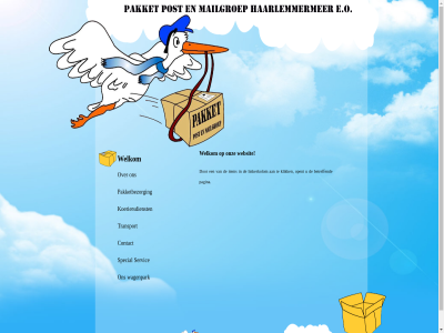 betreff by contact e.o haarlemmermer item klik koeriersdienst linkerkolom mailgroep onz opent pagina pakket pakketbezorg post powered servic special transport wagenpark websit welkom
