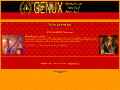 ander contact disclaimer email feest genux hengelo info info@genux.nl kunt opnem ov partij partyconcept spetter uniek verrass via