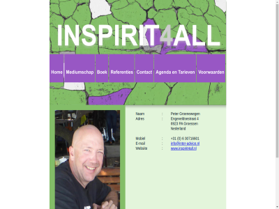 +31 0 30716601 4 6 6923 adres contact e e-mail engeveldsestrat groeneweg groess info@inter-advice.nl mail mobiel nam nederland pa peter websit www.inspirit4all.nl