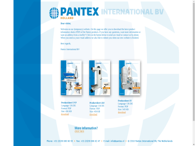 436 545 a addres also an any below best button bv by click contact dear download e e-mail ff finished format from hav if inform information international kb languag latest lbj lik mail mor new offer on or our pag pantex pantex.nl pdf phon product productshet question regard reseller send shet siz temporary the this to uk/de us uvp visitor we websit welcom when you your