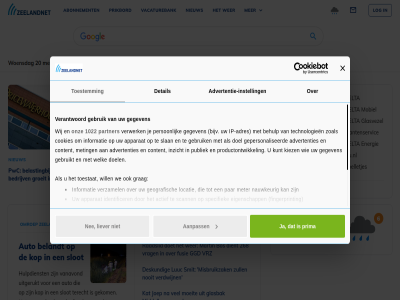 1 1022 12.5 17.1 2 20 2026 23.00 268 3 30 5 6 7 80 aanpass abonnement acties.nl actueel adres advertentie advertentie-instell advertenties apparat auto bedrijv beher behulp bekijk belandt belastingbijdrag beter bezoek bijv bol.com bos bu buienradar central content cookiebeleid cookiepagina cookies cookieverklar delta deskund detail detailgedeelt dient dinsdagavond doel doet elk energie facebok favoriet fusie gebeurd gebruik gebruikt gegeven gekom gemaakt geografisch gepersonaliseerd gered ggd glasbak glasvezel grag groeit harder hulpdienst informatie instell intrek inzicht ip ip-adres joep jouw kat keuz kiez kijk klantenservic klar komst kop kun kunt les liever liv locatie log luc makkelijker martin mei meter meting middelburg misbruikzak mobiel moeit moment nauwkeur nee nieuw nooit ns nu.nl omroep ongeval onz pak par partner period person persoonlijker prikbord prima productontwikkel publiek pwc raadslid roparun siem slan slot smak smit smulderstextiel.nl spelletjes startpagina stel stem taling technologieen terecht toestat toestemm ton tv twed uitgerukt uur vacaturebank vanavond verantwoord verdwijn verhoud verwerk verwerkt verzamel voorkeur vrag vriend vrz we websit weg welk wer werkt wij wijzig will woensdag zeeland zeelandnet zeilbot zoal zomer zull º