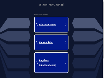 alfaromeo-baak.nl auf automatisiert bereitgestellt beziehung das dies dieser domain domain-inhaber dritter dynamisch erwerb generiert inhaber kauf keiner komm konn mit nutzt oder parking policy privacy programm sedo seit sie steh und vom von webseit werbeanzeig wurd