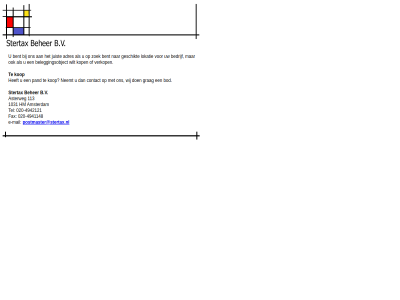 -4941148 -4942121 020 1031 113 amsterdam asterweg b.v beher e e-mail fax goed hm kop mail onroer postmaster@stertax.nl stertax tel zakelijk