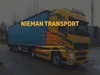 -12739000 -581341 0228 06 1684 215 email hom info@niemantransport.nl internet m ng nieman t transport www.niemantransport.nl zwaagdijk