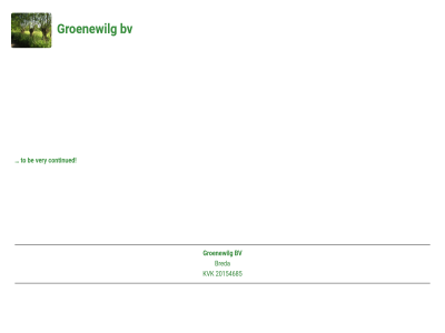 20154685 be breda bv continued groen groenewilg kvk to very wilg