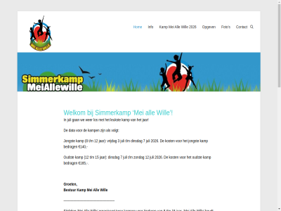06 12 140 15 165 2026 25532966 3 7 8 all bedrag bel bestat bestur by contact copyright data dinsdag domien en/of estem foto gan gezell gezocht groet hom houdt info info@kampmeiallewille.nl jar jongst juli kamp kampwek kinder kost kunt leider leukst los mail mak mei motto natur nieuw onz opgev opmerk organiseert oudst pagina plezier powered s simmerkamp stichting t/m thema themegrill tijden twee volgt vrag vriendschapp vrijdag we wek welkom wer will witteven wordpres zeker zoek zondag