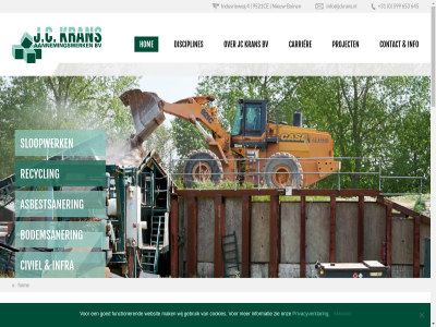 +31 0 113 2017 4 4630 50 599 6 645 653 8550 9500 9521 aannemersbedrijv aard aardbevingschad ac administratie afgelop afvalwatersystem afzuig akkoord algemen all archief asbest asbestsaner b.v baksten bedrijf bedrijv begeleid behoort bekijk betonwerk bodemsaner branch bred buin bv calamiteit carrier ce certificer chemisch civiel co2 co2-prestatieladder contact cookies correspondentieadres cultuurtechnisch disciplines disclaimer download duurzam een enkel enorm europa expertis facet fas foto functioner gat gebikt gebruik gehad geled geschiedenis gesloopt gestopt gevestigd gewon geword goed granulat grond grootst gww gww-sector hel hergebruikt hom hoofdkantor huis industriel industriepark industrieweg info info@jckrans.nl informatie infra ingeschakeld innovatie inzet j.koerts@jckrans.nl jar jc ketelgebouw kran mak menggranulat mercuriuspark milieukund mobiel momentel mvo n nederland nieuw nieuw-buin noord ontwikkel onz oudst overgeblev philip postbus prestatieladder privacyverklar project puin puinbrek puinverwerk recycl renovatieslop reststoff s saner sector sloopwerk slop stadskanal stoff talloz tegenwoord tijdlijn totaalslop uitgelicht uitgevoerd veranderd verschill verwerk voet volled voormal voorwaard waterbouw waterstrom websit weg wer werd wij woning z zie zoal