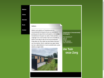 058 06 22 2560959 505 70 869 9061 advies ae bergsma contact dienst erik gytsjerk hoveniersbedrijf internet mob nautaweg onz pronamic r rout softwar tel tuin tuinadviesburo vormgev welkom zorg