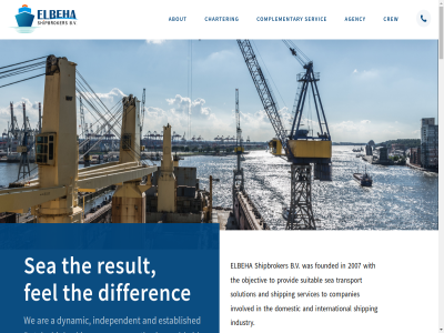 2007 a about activ agency and are b.v busines cargo certified charter companies company complementary crew differenc domestic dutch dynamic elbeha established fel founded fully gmp independent industry international involved objectiv offic plac provid registered result rhon sea servic services shipbrok shipbroker shipping solution suitabl the to transport we with worldwid