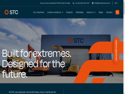 +31 0 3 375 524 525 7742 a about aftersales an and anyth appointment are at blog build built but civil coevord contact custom customer demolition designed discover do download duty enginer extremes follow for futur hav heavy heavy-duty help her high high-performanc homepag info@stcsolutions.com infrastructur machines mak mistak mor netherland nl no our performanc privacy privacystatement project question re recycl solution standard statement stc supplier sx the to transshipment us vacatures vosmatenweg we you