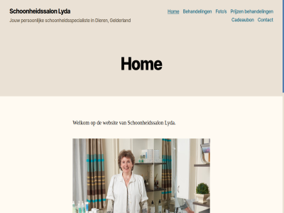 -422088 0313 19 30 aangedrev adres afsprak allen behandel binnenkort bovenkant cadeaubon contact dier diver facebok foto gediplomeerd gelderland grag hom informatie instagram jar jouw kunt lyda lydavandenbroek@kpnplanet.nl media olmenhof ontspann person prijz s salon schoonheidssalon schoonheidsspecialist social terecht volg websit welkom wordpres zie