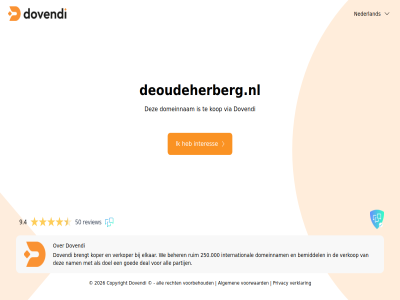 2026 250.000 50 9.4 algemen all beher bemiddel brengt copyright deal deoudeherberg.nl doel domeinnam dovendi elkar goed interes international kop koper nam nederland partij privacy recht review ruim verklar verkop verkoper via voorbehoud voorwaard we