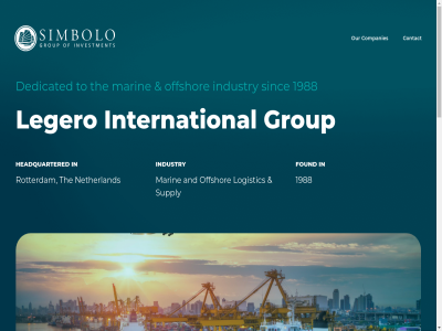 1988 2023 and companies contact dedicated found group headquartered industry international legero logistic marin netherland offshor our rotterdam simbolo sinc supply the to