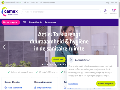 0 00 079 1 10 100 11 110 12 13 14 2 2025 250 3 346 4 5 5.000 6 60 7 8 8.1 9 aanbied aanbod aanmeld abl accepter actie administratie advies adviseur afvalzakhouder akkoord algemen all alway amsterdam and apparat artikel assortiment auto b.v behulpzam bekijk bepaald bestel bestell betaalmog betrouw bezem bezorg bijna binn blijf blog borstel brand brengt categorie cemex certificer compact contact cookies dag delft desinfectie deur disposables doek duidelijk duurzam duurzamer een eenvoud efficientie eig erg erin ermee ervar faq fijn flexibel fod gan gat geavanceerd gebruik gegeven geleverd georganiseerd geprijsd goed gratis grev grot handbereik handrein hel hollandptc hoogt houdt hous huibert huidverzorg hulsloz hygien hygo ideaal ingredient inkoopmanager inlogg interessant item jar jouw kies klant klantenbeoordel klantenservic kleding klinkt klomp koch koppel kunt kwaliteit kwijt les lever liefst listeria login logisch maakt mak makkelijk merk mis mobiel nam natur nem netjes nieuw nieuwsbrief nippel nodig omgan omgev onlin ontdek onz open opgeslag oploss opnem optiserv outbreak outlok outreach over overzicht pagina papier pbm peter pgp physioderm poetsdoek policy prijz prima privacy product professionel referentie reinig reinigingsstation reken retour richt roundtabl ruim ruimt sanitair scherp schoen schoonmaakmaterial schoonmak schrijf servic slimmer snel snell sneller som station stelt stem sterk stopt sustain telefonisch terugkoppel tol topprioriteit tork trending uitgelicht vacatures vanaf ver verbeter verder verena verpak vertrouwd verwerk verzend vikan vind volg volgend voordat voordel voorwaard vriendelijk war we webinar webshop webshop@cemex.nl websit wel wij winkelwag workwear zegg zeker zit zorgprofessional