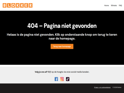 2026 404 blijf blokker cookieverklar faq gevond helas hom homepag hoogt kanal ker klik knop media onderstaand onz pagina privacy social terug via volg winkel