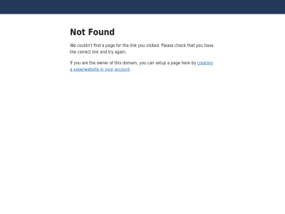 a account again and are by can check correct couldn creating domain find for found hav her if link not owner pag page/website pleas setup t that the this try visited we you your