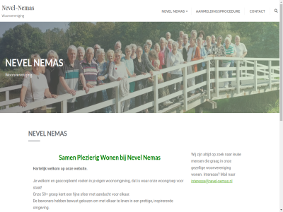 50 aandacht aangedrev aanmeldingsprocedur activiteit ander balan bewoner bewust bizberg contact deelnam del eig elkar email energie fijn ga gat geaccepteerd gekoz gemeenschapp gewon gezell gezicht goed grag groep hartelijk hen hiervor ieder informatie inspirer interes interesse@nevel-nemas.nl investeert inzet jezelf kent kunt kwaliteit lat leuk lev mail mens nabuurschap natur nemas nevel nevel-nemas nooit omgev ondernem ontworp onz openstan pagina plezier prettig regelmat ruimt sam sfer social stat stur themes thuis tijd tuss verbond verhoogt verplicht verwacht voel waard war we websit wel welkom wij won woongemeenschap woongroep woonomgev woonplezier woonveren wordpres zet zien zoek