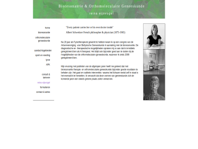 -1965 1875 aandachtsgebied adres albert apk bioresonantie carries consult contact doctor eijsvogel every formulier french geneeskund her his hom insid lym or orthomoleculair own patient philosopher physician praktijk reina schweitzer sport tariev voeding