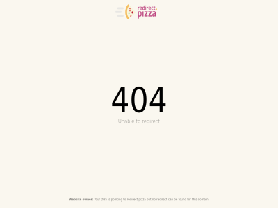 404 be but can dns domain for found no owner pointing redirect redirect.pizza this to unabl websit your