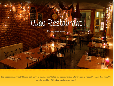 12 21 30 closed connected contact cuisin friday hour info@waurestaurant.nl information malaysian menu monday open restaurant saturday stay sunday thursday tuesday wau wednesday
